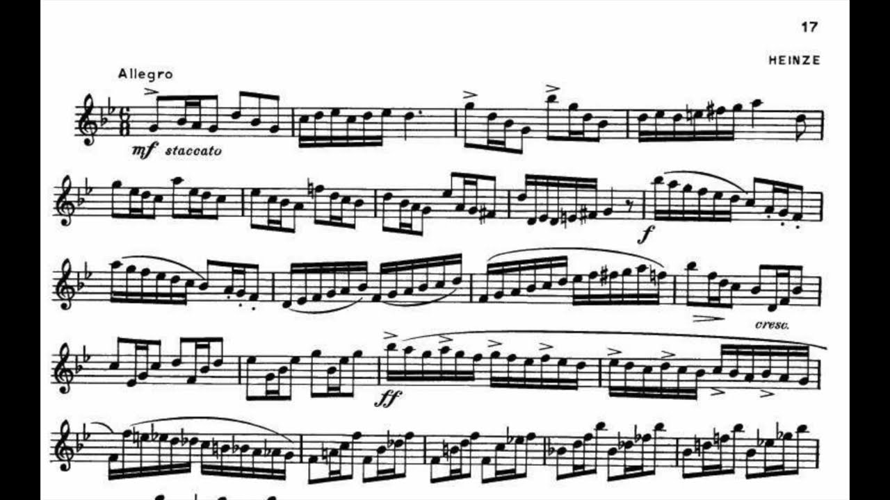 2025-2026 TMEA All State Clarinet Etude 3 - Voxman Page 17 w/sheet music