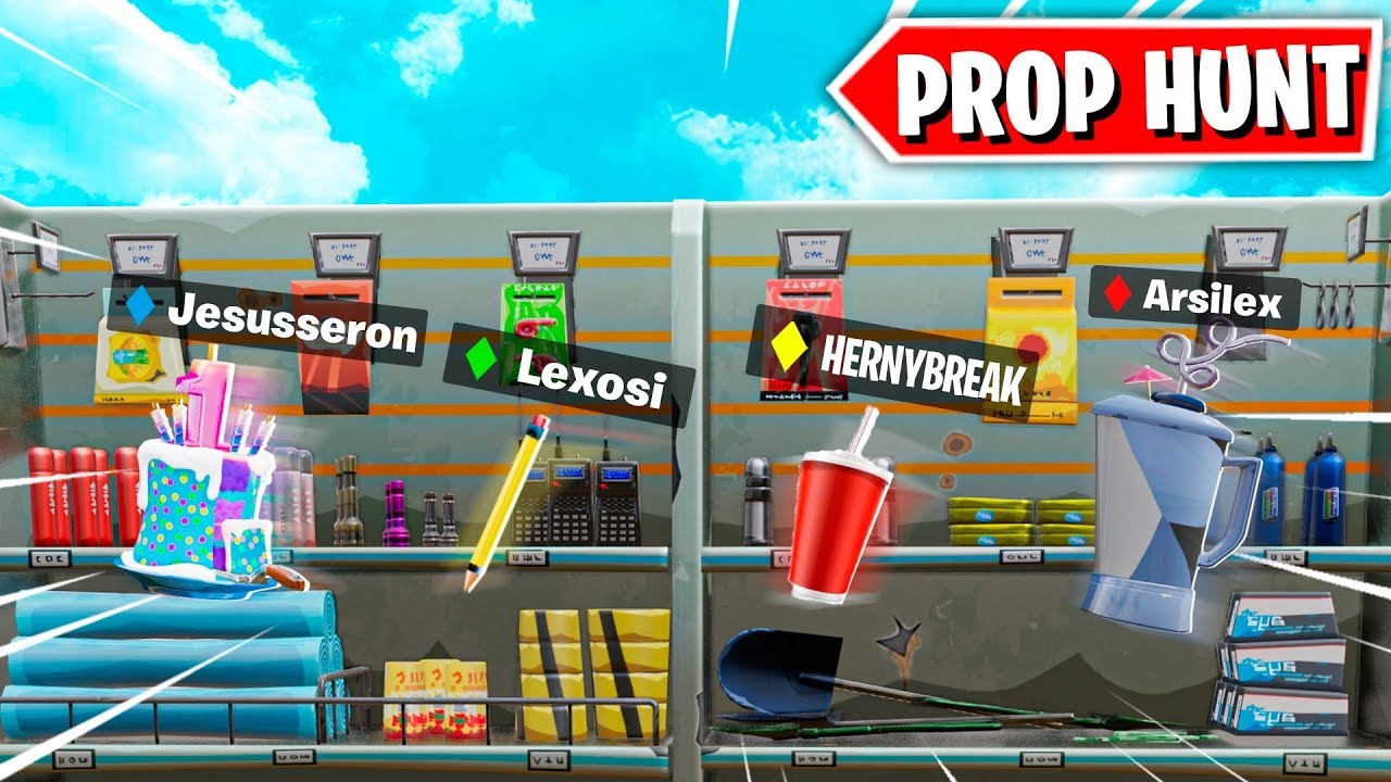 Nos Escondemos En Un Supermercado Prop Hunt Fortnite - roblox dejando a todos atrás parkour imposible youtube