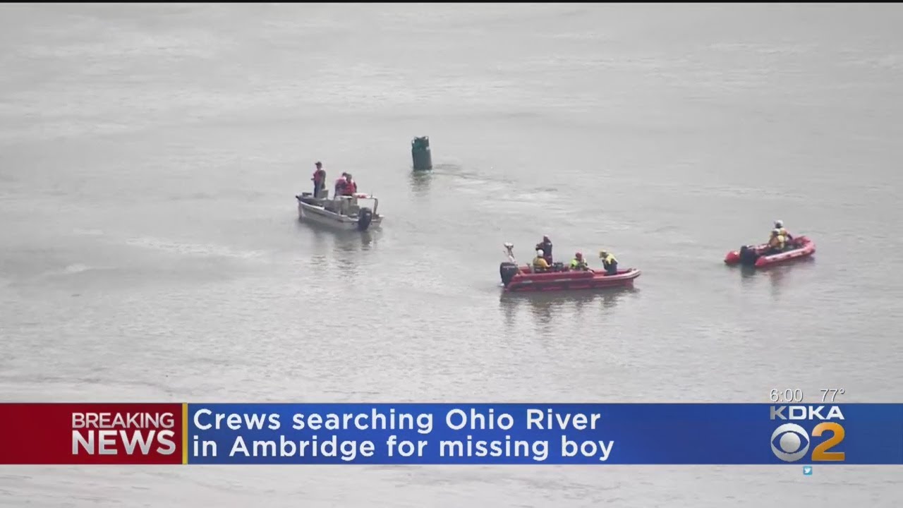 Crews Searching Ohio River In Ambridge For Missing Boy - YouTube