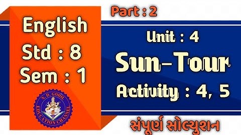 Dhoran angreji 8 Sem 1 Ch 4 | Std 8 English ch 4 Activity 4, 5