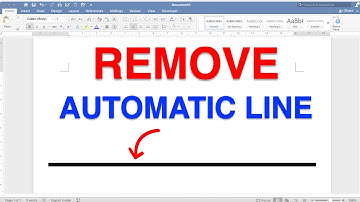 How to Remove Automatic Underline In Word