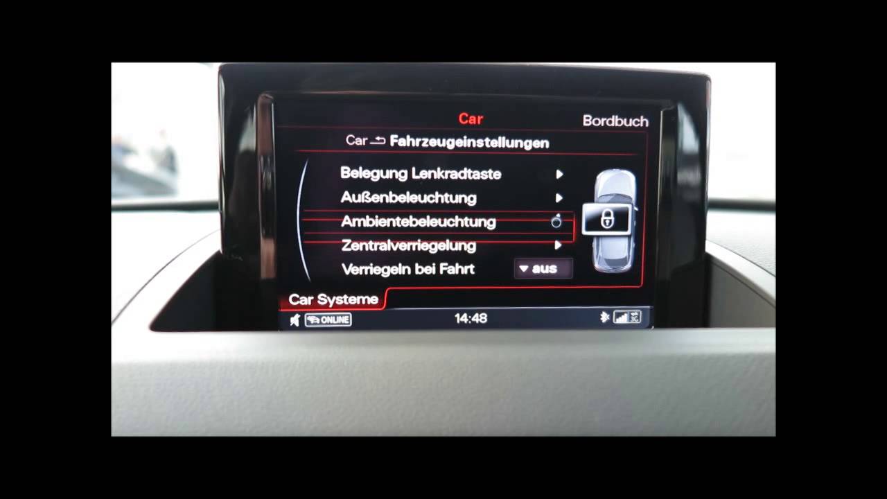 Audi Q3 Facelift 2014 Fahrzeugeinstellungen Mmi Youtube