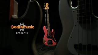 Fender Custom Shop 1960 Heavy Relic Jazz Bass, Fiesta Red | Gear4music demo