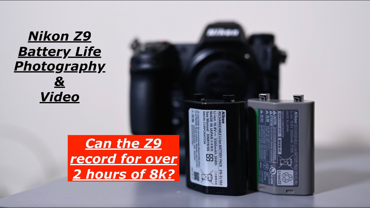 Nikon Z9 Battery Life Test. Stills & Video (8K & 4K ProRes) - YouTube
