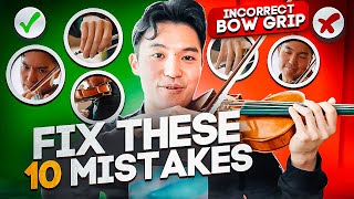 10 Mistakes Violinists &amp; VIOLISTS make everyday - Fix these BAD HABITS ❌