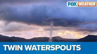 Twin Waterspouts Spotted Spinning Near Australia's Whitsunday Islands