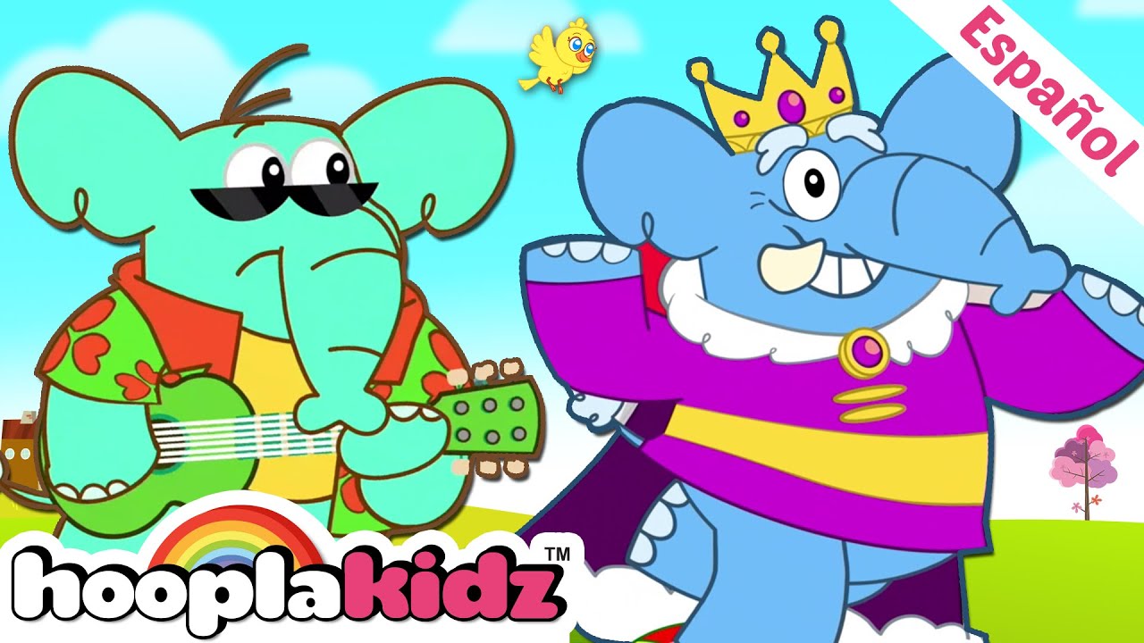 HooplaKidz Español | Canciones infantiles | El Rey Elefante y Más Videos Infantiles Divertidos