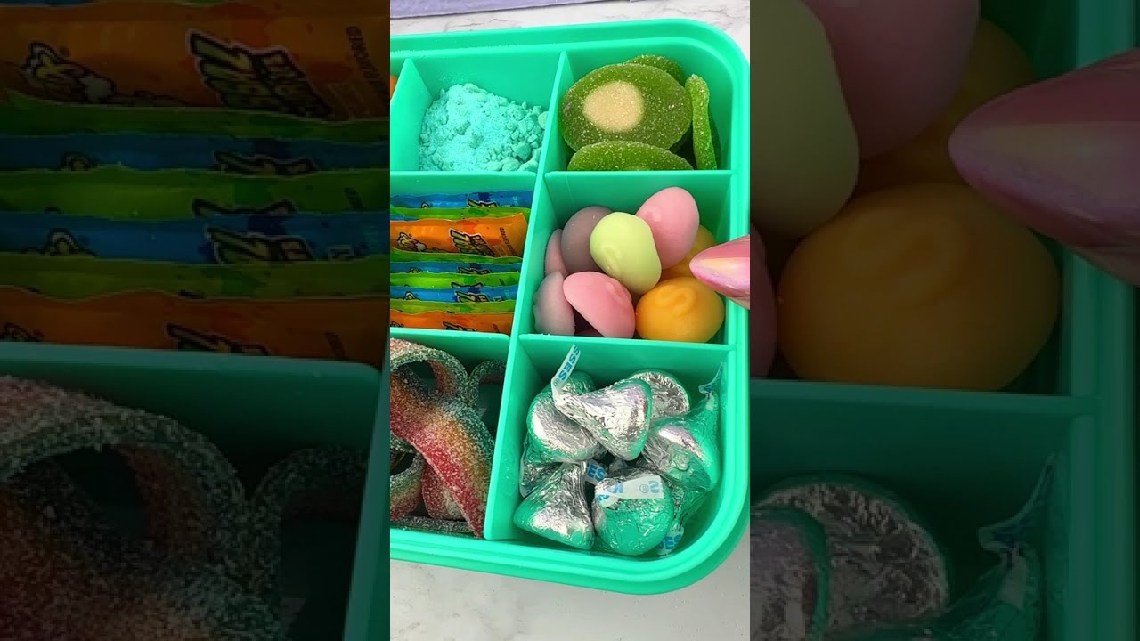 Packing School Lunch with CANDY Food *Snackle Box* Satisfying Video ASMR ! 