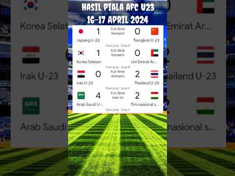 Korea Selatan vs Uni Emirat Arab | hasil Piala AFC U23 Tadi Malam #shorts