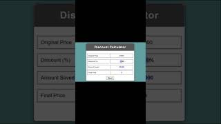 Discount Calculator using JavaScript screenshot 3