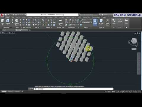 AutoCAD 2018 Tutorial for Beginners   83  HOW TO USE 3D ARRAY COMMAND IN AUTOCAD 2018#