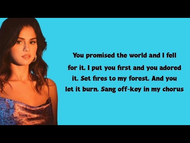 Selena Gomez - Lose You To Love Me (lyrics)