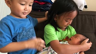 Cara Menumbuhkan Rasa Cinta antar Saudara | Kakak Zara Cute & Kenzo sayang adik Sakura