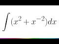 Integral de x^2 + x^-2
