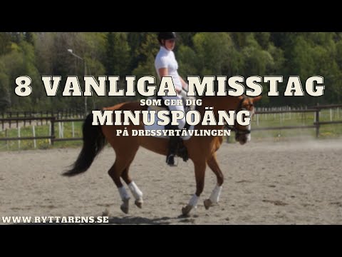 8 MISSTAG ATT UNDVIKA PÅ DRESSYRTÄVLING