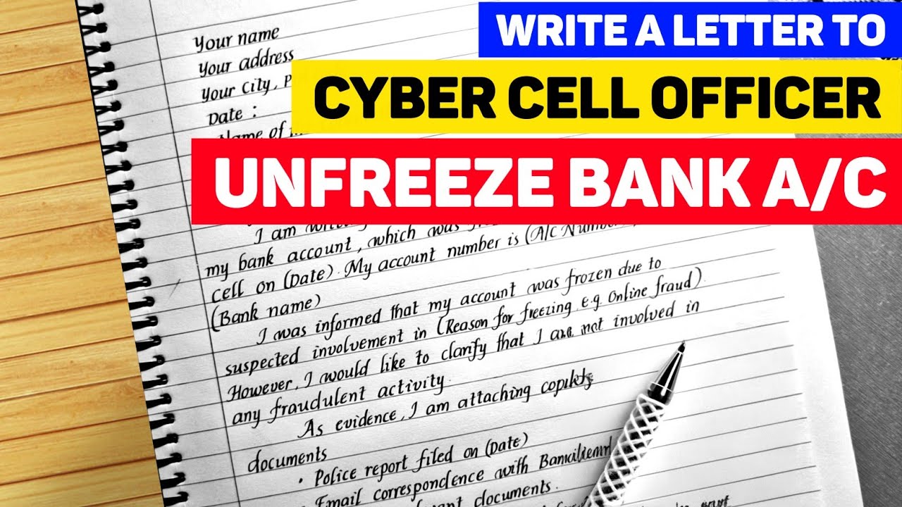 How To Appeal To Cyber Cell For Bank Account Unfreeze || How To ...