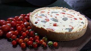 QUE DELÍCIA!!! QUICHE DE TOMATE CEREJA COM MANJERICÃO