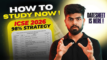 🔥 Strategy As Per Datesheet | November to Boards Plan for ICSE 2026 (Score 98%!) | ICSE 10th 2026