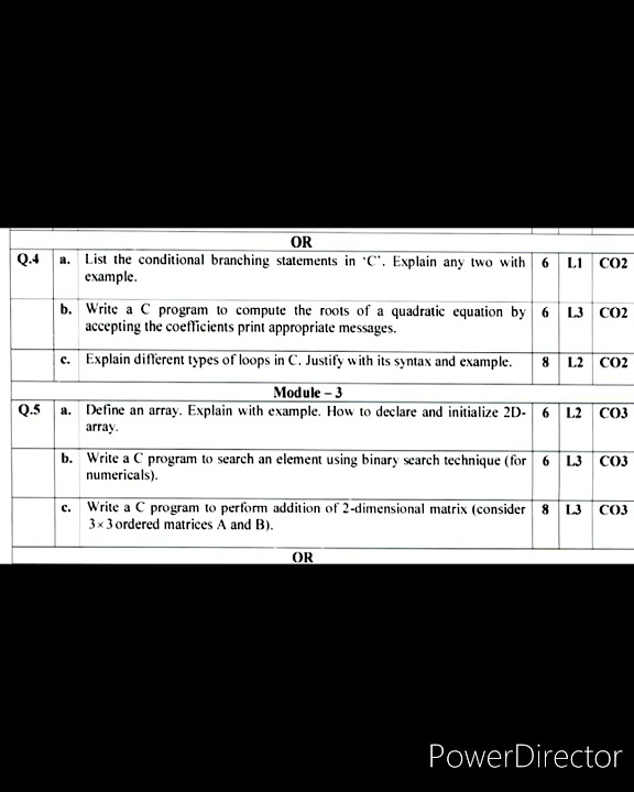Principles of programming using C Jan/Feb 2023 question paper vtu sem I ...