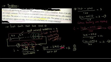 Finding How many cells are wrongly connected ? Current Electricity Problem