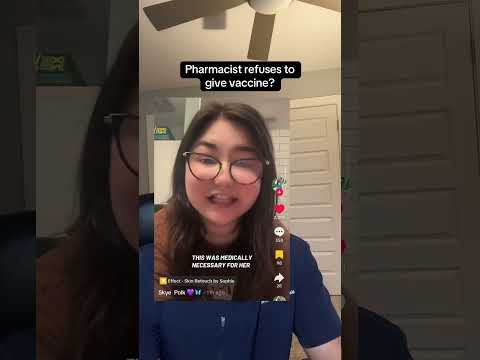 Pharmacist refuses to give vaccine? #pharmacy #vaccine 