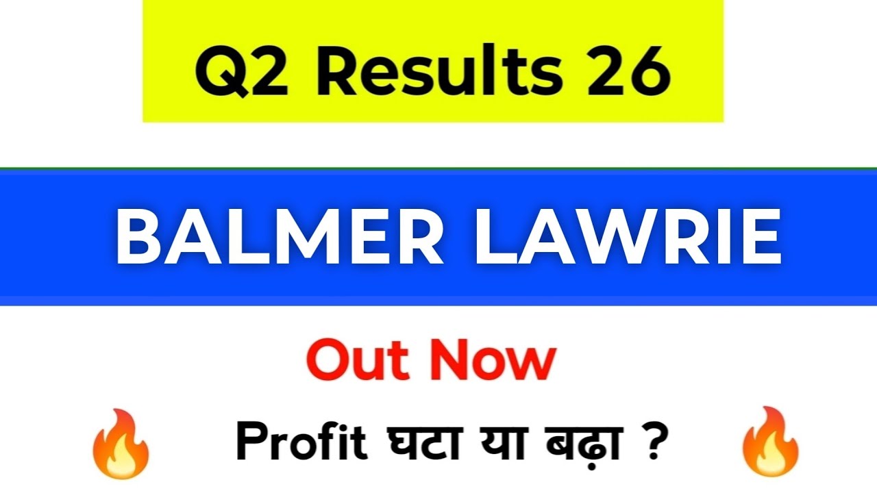 Balmer Lawrie Investment Q2 Results | Balmer Lawrie Results | Balmer Lawrie Investment Share