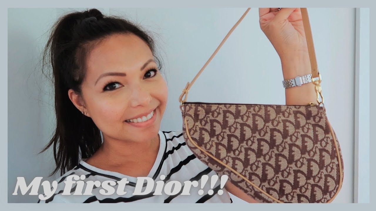 CHRISTIAN DIOR Vintage Diorissimo Saddle Pochette Bag