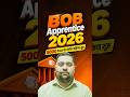 BOB Apprentice 2026, 5000 Post पर आवेदन प्रक्रिया शुरू #bankingbyrojgarwithankit #rwa