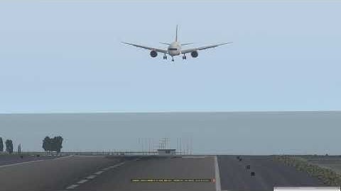 World Traffic AI plane landing in gusty winds