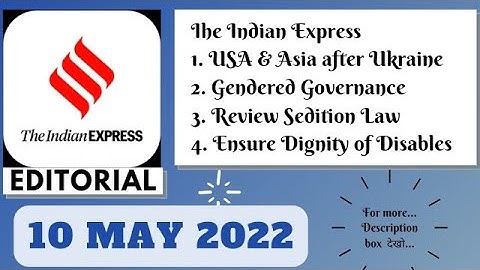 10th May 2022 | Gargi Classes The Indian Express Editorials and Ideas Analysis | By R.K. Lata