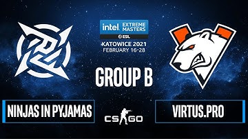 CS:GO - Ninjas in Pyjamas vs. Virtus.pro [Overpass] Map 2 - IEM Katowice 2021 - Group B