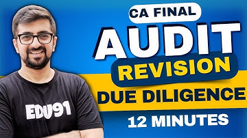 Due Diligence in 12 Minutes | CA Final Audit Revision | ICAI September 2025 Exams | Neeraj Arora