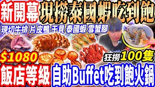 【最強新開幕火鍋現撈泰國活蝦吃到飽】$1080最強100道熱炒飯店等級火鍋Buffet吃到飽!活泰國蝦/烤鴨/松葉蟹吃到飽!2025台北吃到飽!大胃王|吃播mukbang|台北|Eating show