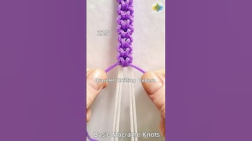 #225 Bracelet Knitting Tutorial, Macrame #shorts #macrametutorial #tricks #howto #craftideas