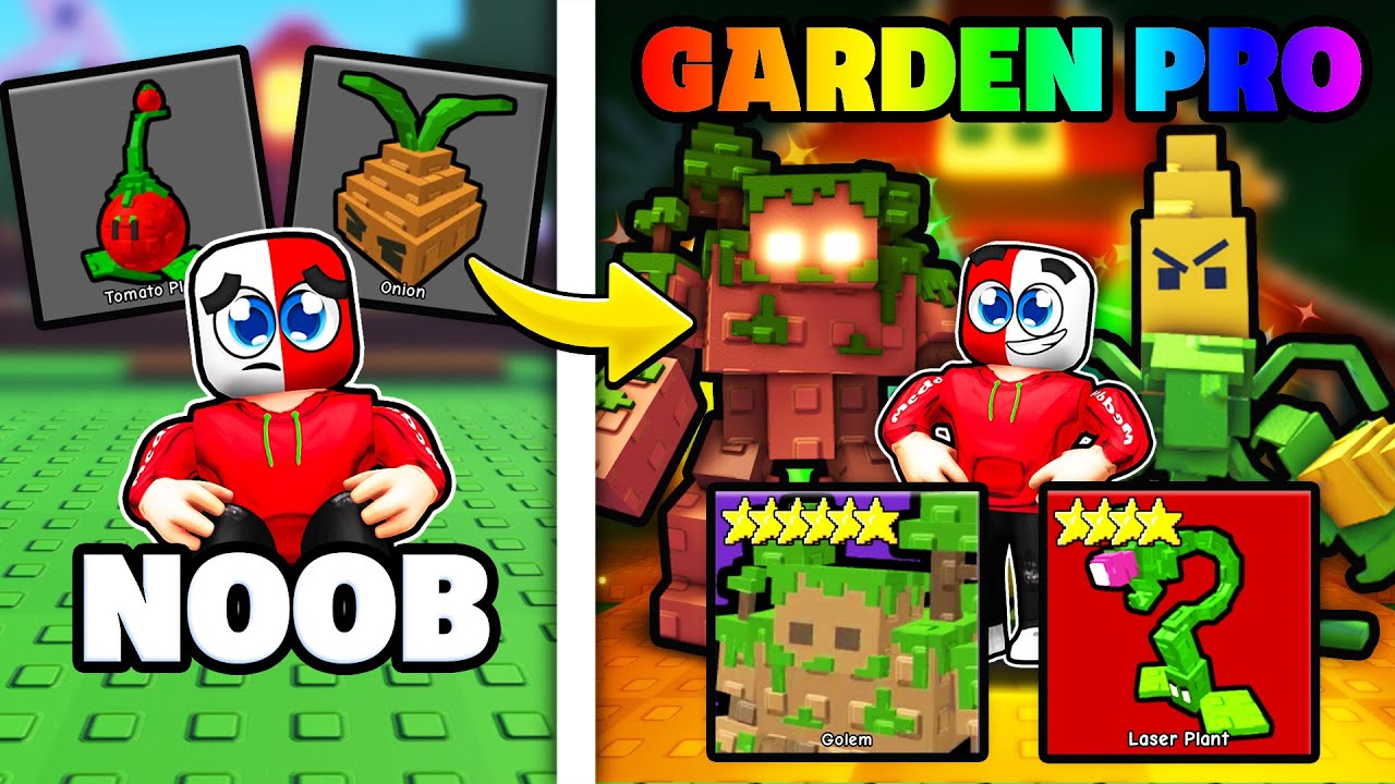 I Went NOOB To PRO In Roblox Garden Tower Defense..