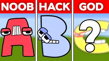 Alphabet Lore (ABC) NOOB vs PRO vs HACKER vs GOD Pixel Art in Minecraft
