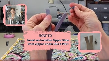Inserting a zipper pull on an invisible zipper