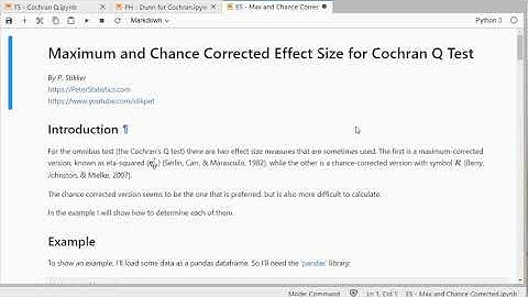 Python - Effect Size for Cochran