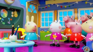 Peppa Pig und der Cover Teacher! Spielzeugvideos für Kleinkinder und Kinder
