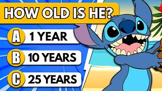 What is the REAL AGE of your FAVORITE CHARACTERS? 🤯⭐ | Animation Quiz | Stitch, Moana, Wall-E