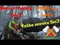 Aba a pribliovanie smreka 5m3felling and skidding big sprucestihl ms 462czetor 6340