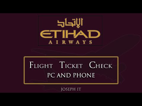 Etihad Airways Ticket Check Online - Etihad Flight Status Check