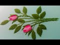 Long and short stitches | bouquet of roses | hand embroidery