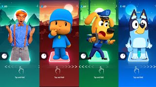 Blippi ? Pocoyo ? Sheriff Labrador ? Bluey | Who Is Win ?