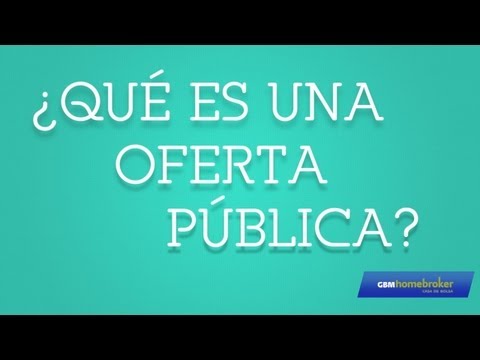 Video: Que Es Una Oferta Publica