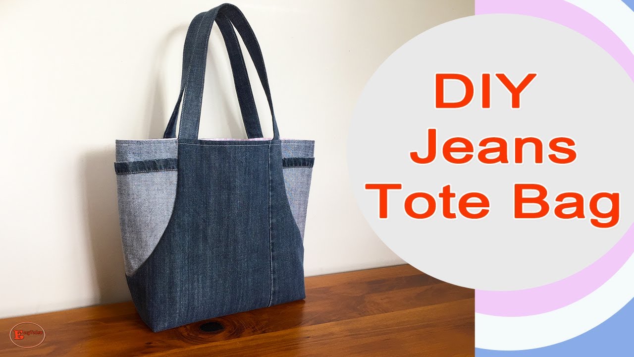 DIY JEANS TOTE BAG | RECYCLE JEANS INTO BAG | DIY BAG SEWING | OLD ...