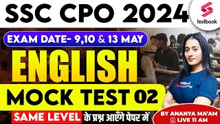 SSC CPO 2024 | English | SSC CPO English Mock Test 2 | SSC CPO English Questions | By Ananya Ma'am