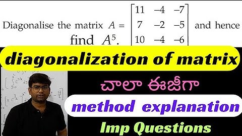 diagonalization of matrix find A^5 imp Questions btech m1|unit-2|eigenvalues and eigenvictors #btech