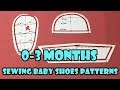 DIY - Sewing Baby Shoes Patterns Tutorial (0-3months) | Tạo mẫu cắt may giầy cho bé (0-3 tháng)
