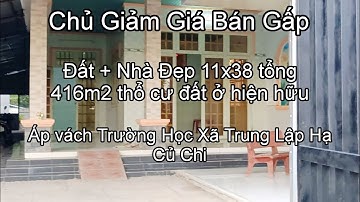 Nhà đất củ chi | giá rẻ | giới thiệu | Đất và nhà đẹp mặt tiền thông áp sát Trường Học 11x38 thổ cư